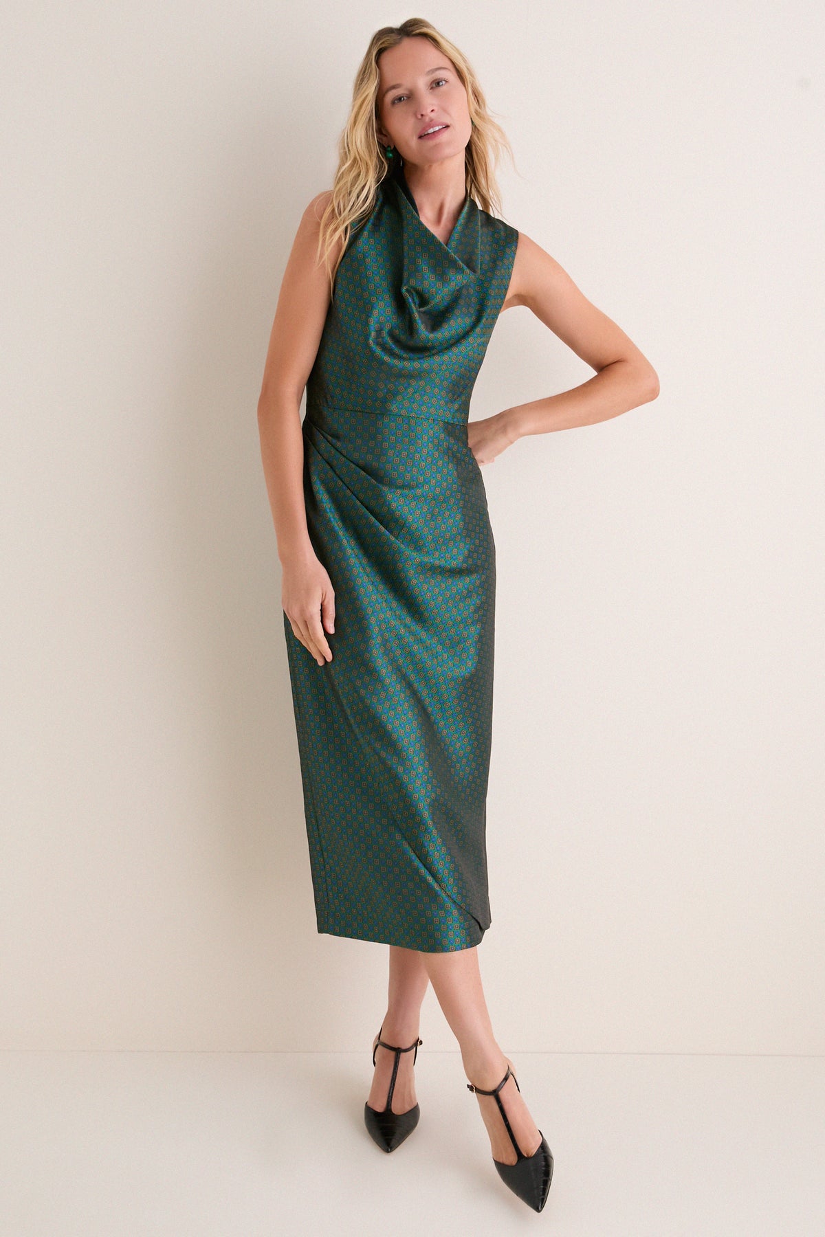 Geometric Tie Jacquard Sinclair Dress