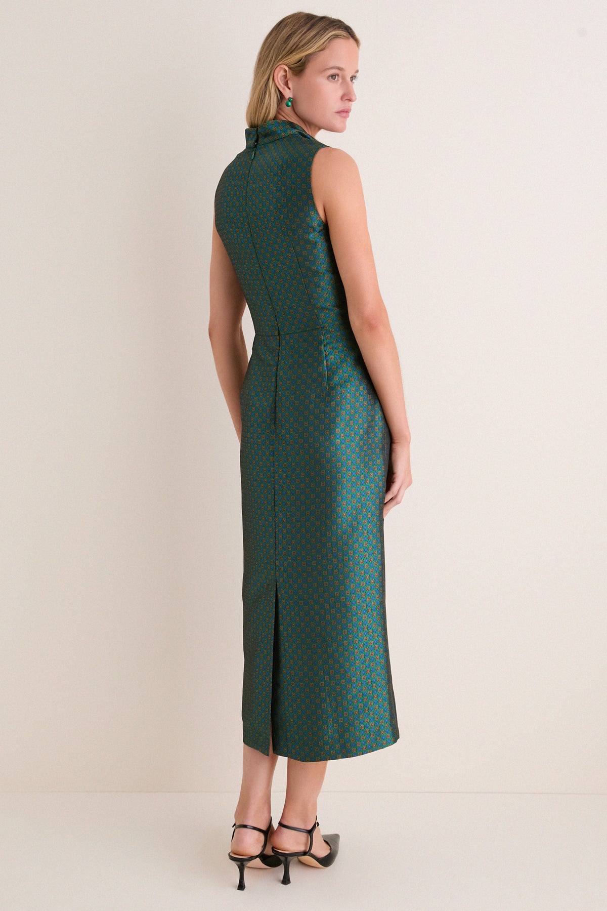 Geometric Tie Jacquard Sinclair Dress