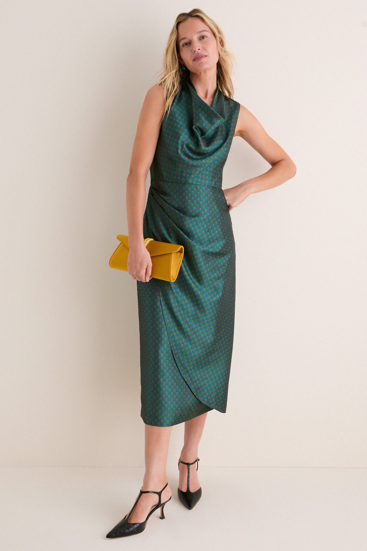 Geometric Tie Jacquard Sinclair Dress