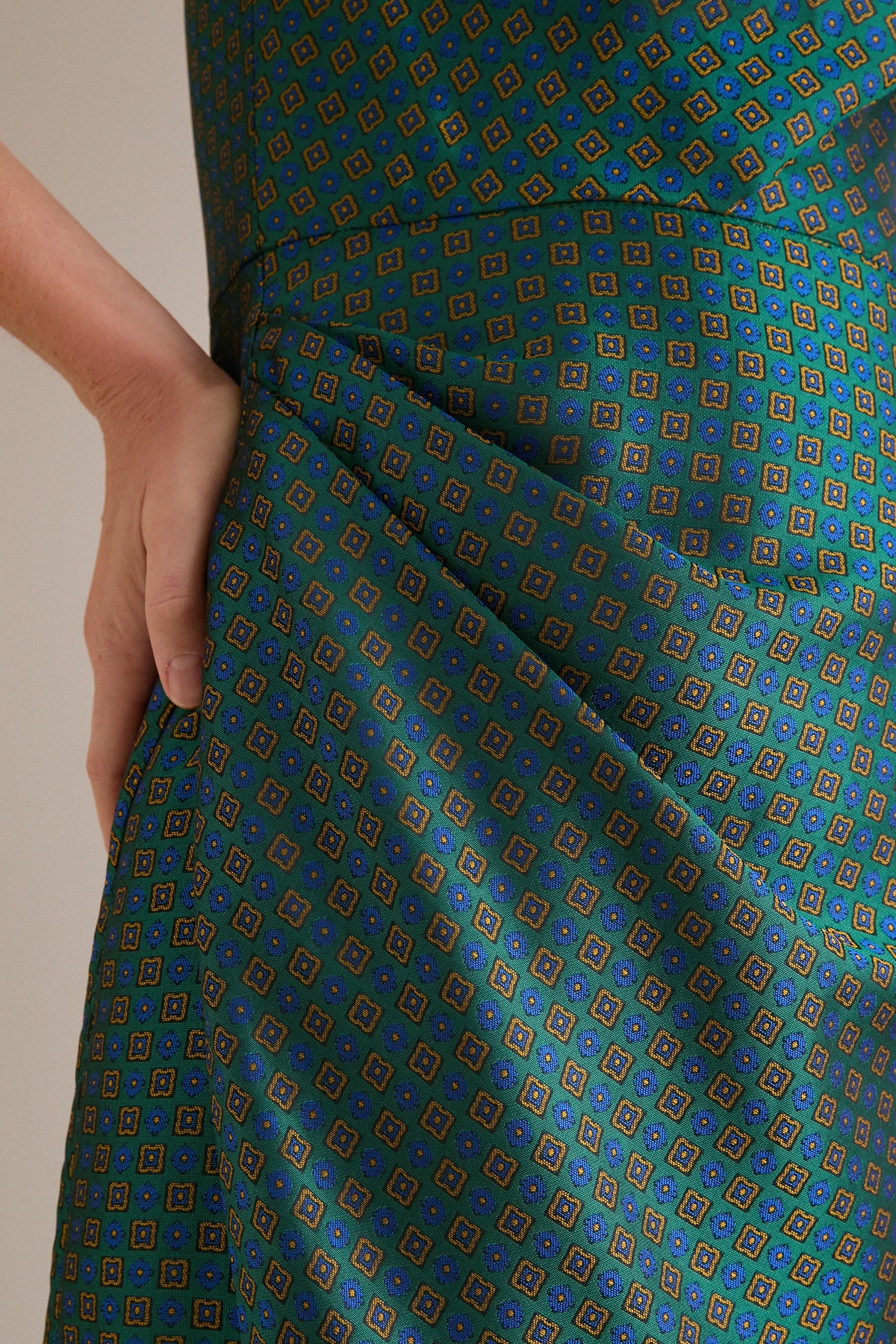 Geometric Tie Jacquard Sinclair Dress