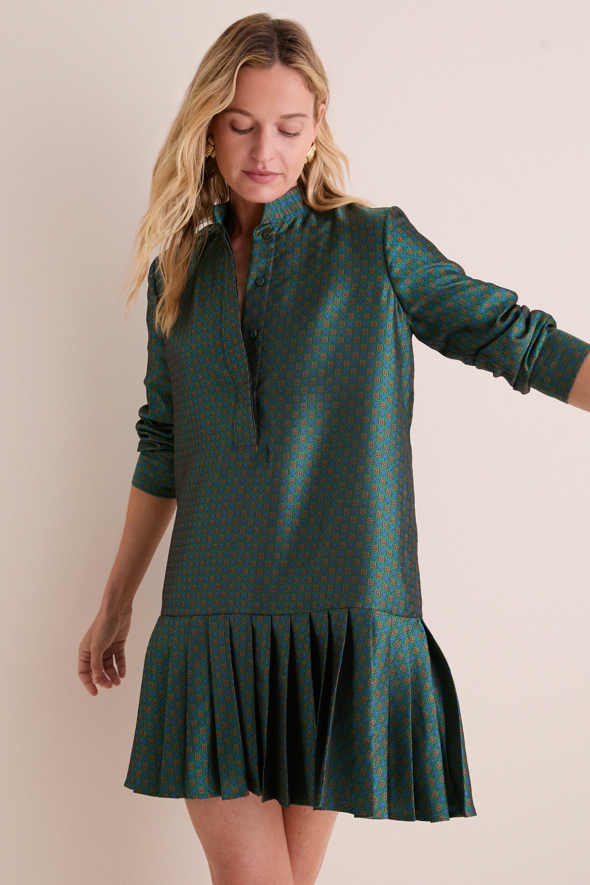 Geometric Tie Jacquard Tate Dress