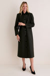 Green Herringbone Winslow Long Coat