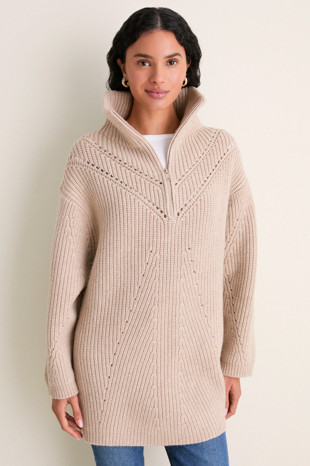 Camel Chunky Knit Luke Sweater