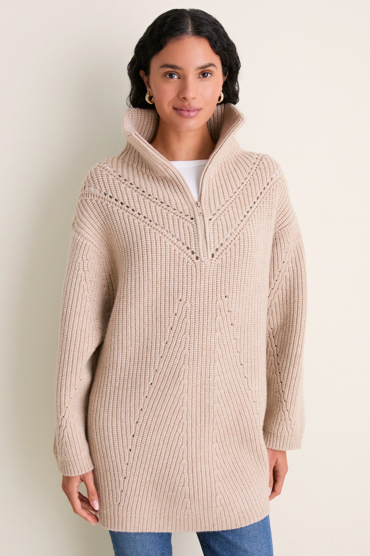 Camel Chunky Knit Luke Sweater
