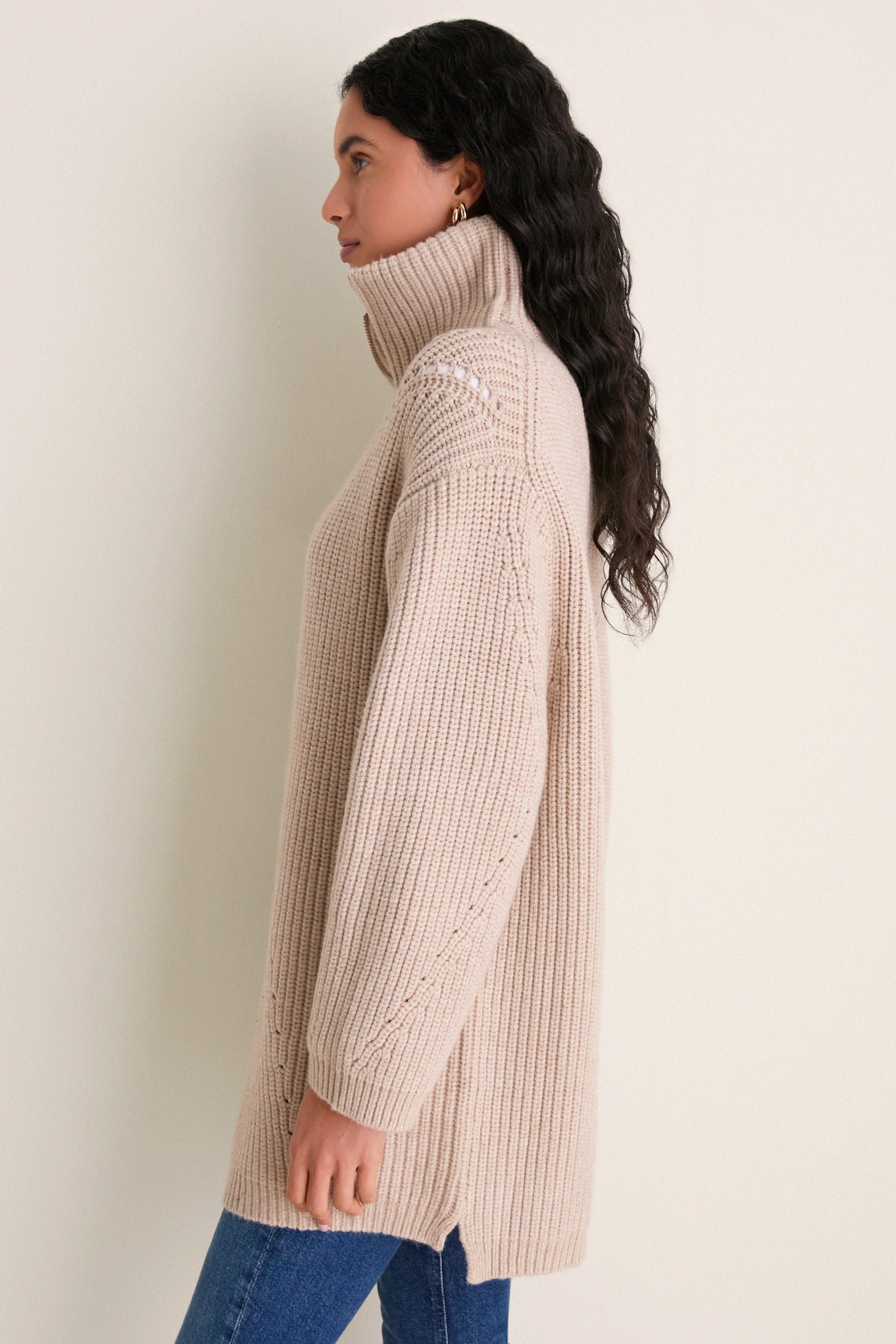 Camel Chunky Knit Luke Sweater