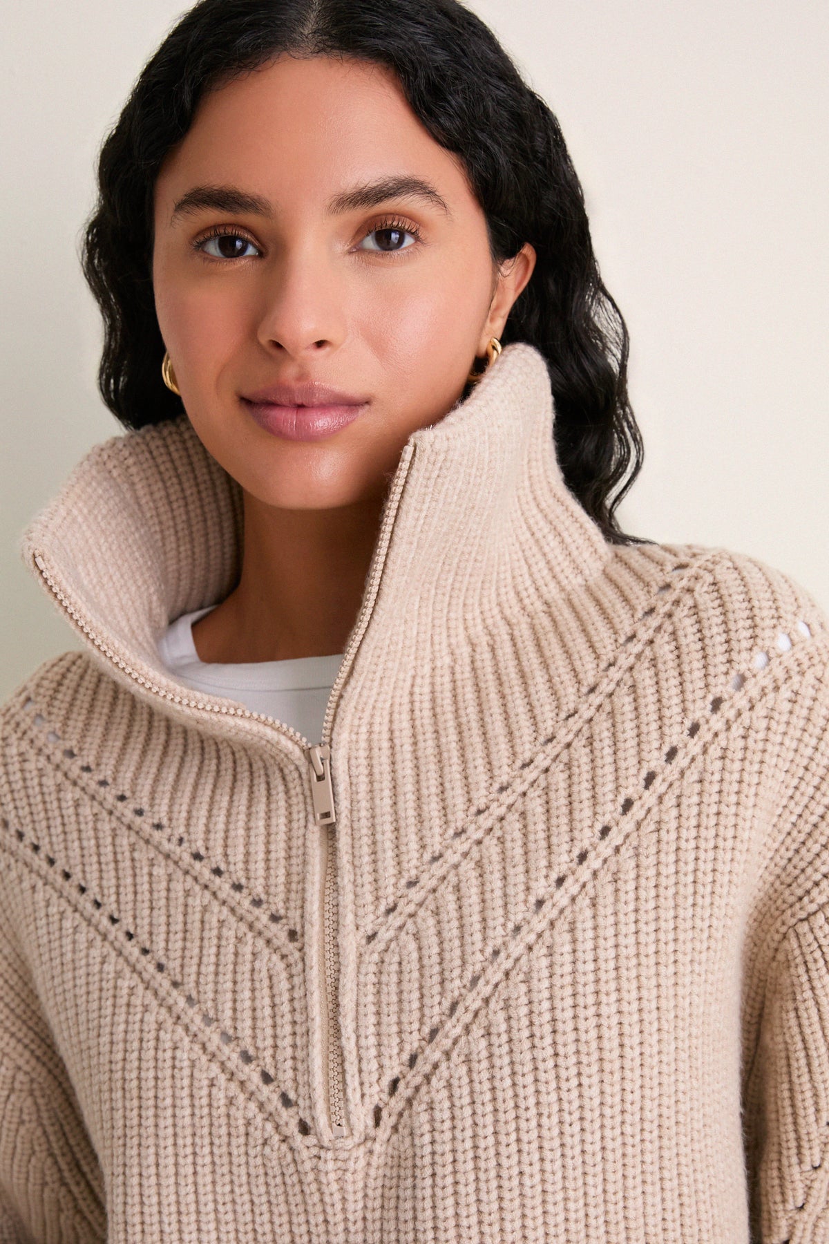 Camel Chunky Knit Luke Sweater