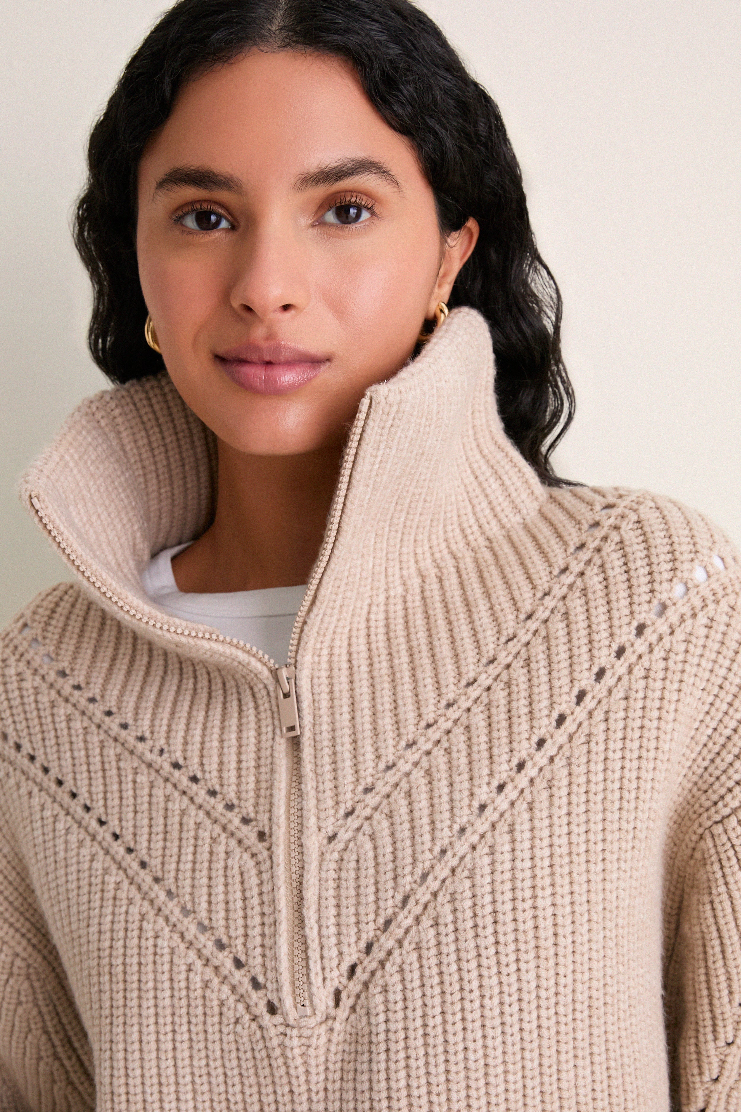 Camel Chunky Knit Luke Sweater