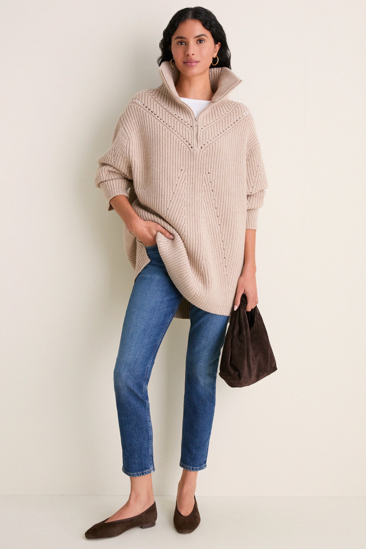 Camel Chunky Knit Luke Sweater
