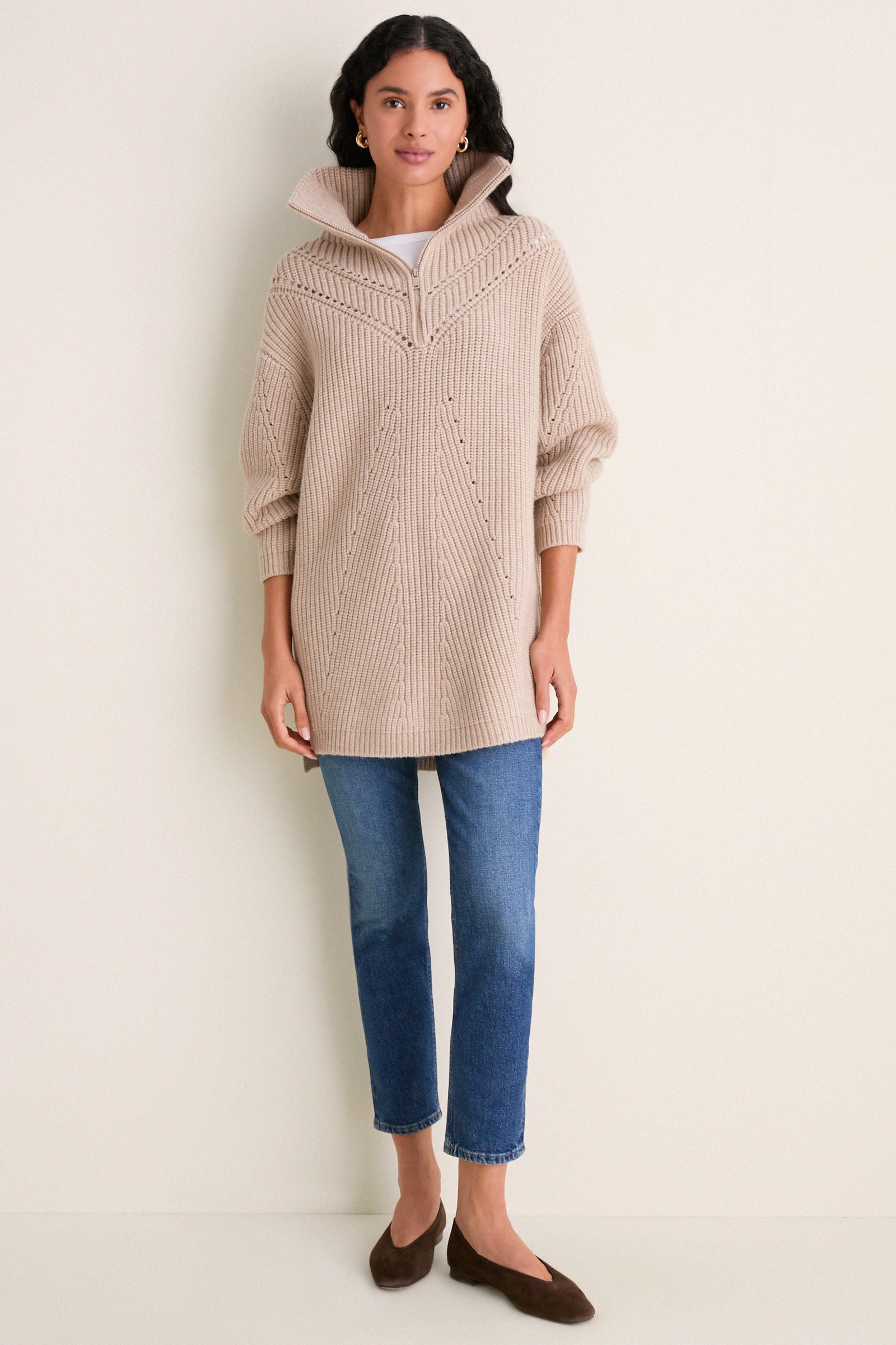 Camel Chunky Knit Luke Sweater