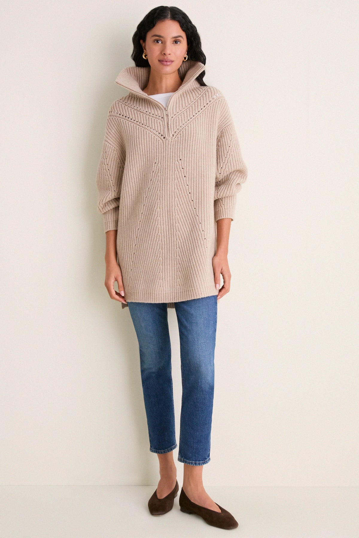 Camel Chunky Knit Luke Sweater