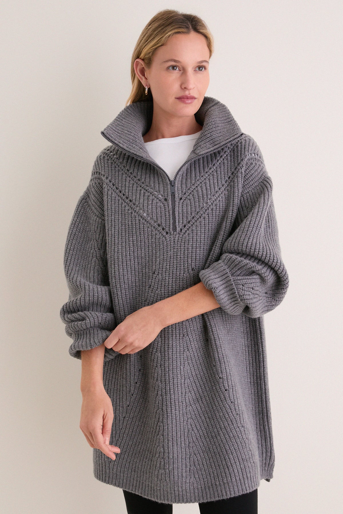 Charcoal Chunky Knit Luke Sweater