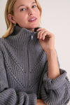 Charcoal Chunky Knit Luke Sweater