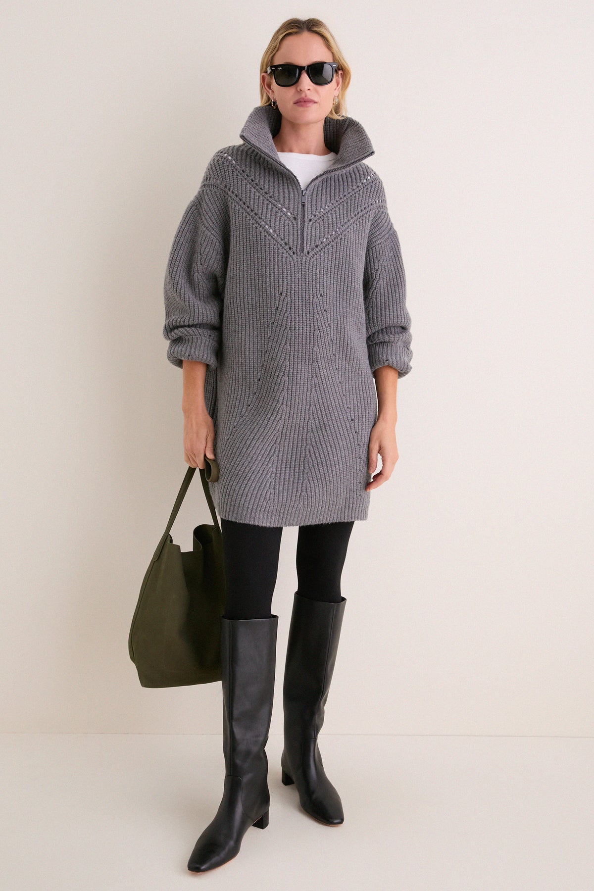 Charcoal Chunky Knit Luke Sweater