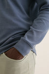 Navy Waffle Stretch Quarter Zip