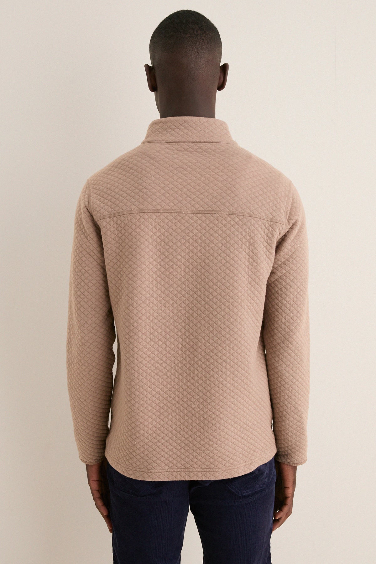 Heather Sand Quilted Pullover