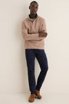 Heather Sand Quilted Pullover