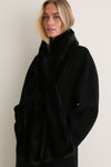 Dark Brown Faux Fur Scarf