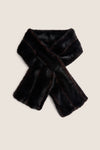 Dark Brown Faux Fur Scarf