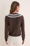 Chocolate Fair Isle Cashmere Moritz Cardigan