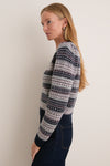 Chalet Fair Isle Cashmere Puff Sleeve Macy Crewneck Sweater