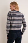 Chalet Fair Isle Cashmere Puff Sleeve Macy Crewneck Sweater