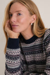 Chalet Fair Isle Cashmere Puff Sleeve Macy Crewneck Sweater