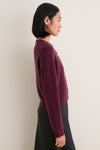 Winetasting Cashmere Embellished Button Lillian Cardigan