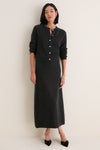 Charcoal Cashmere Embellished Button Lillian Cardigan