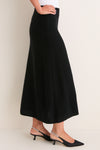 Black Cashmere Maeve Midi Skirt