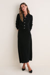 Black Cashmere Maeve Midi Skirt