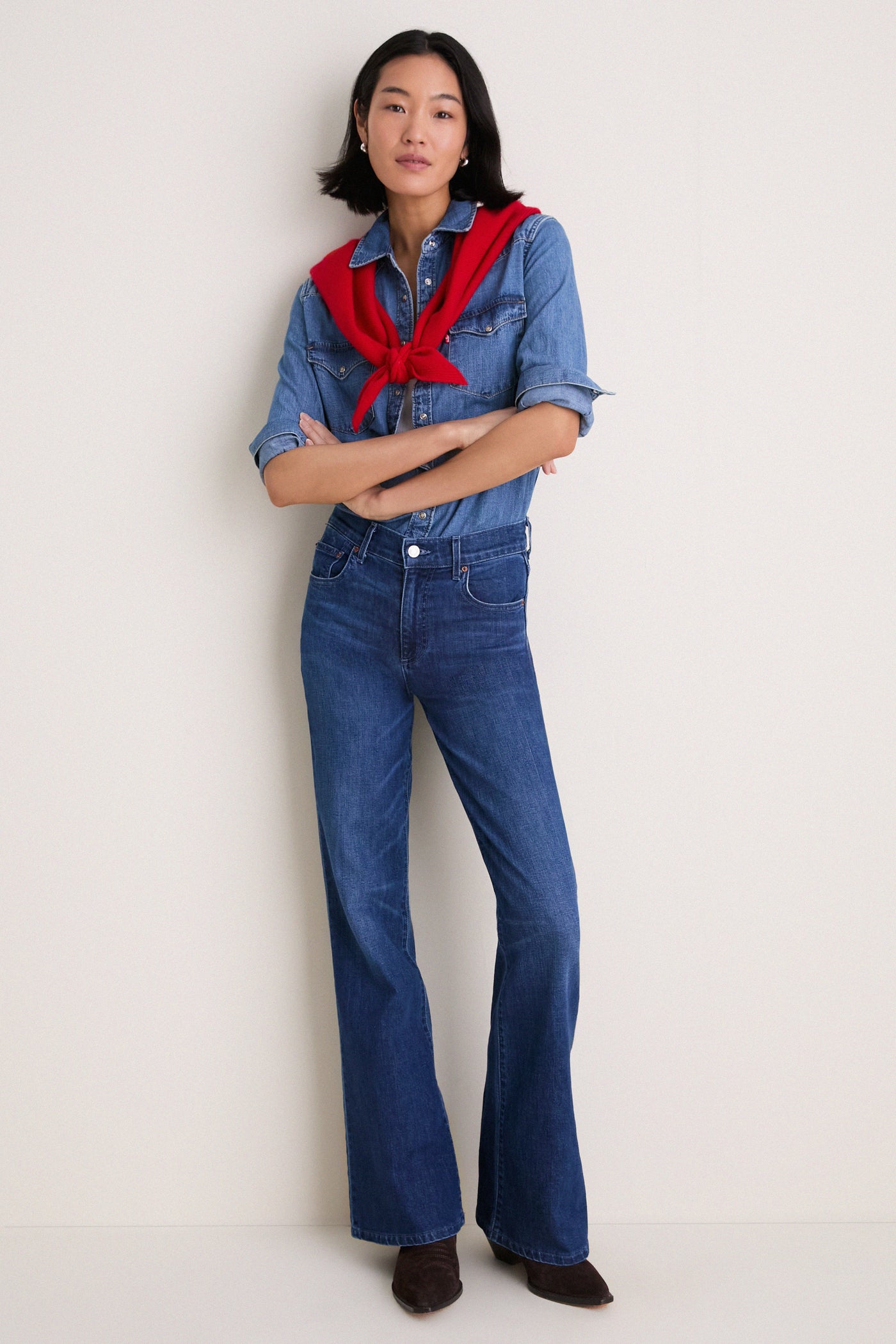 Apple Red Cashmere Triangle Scarf