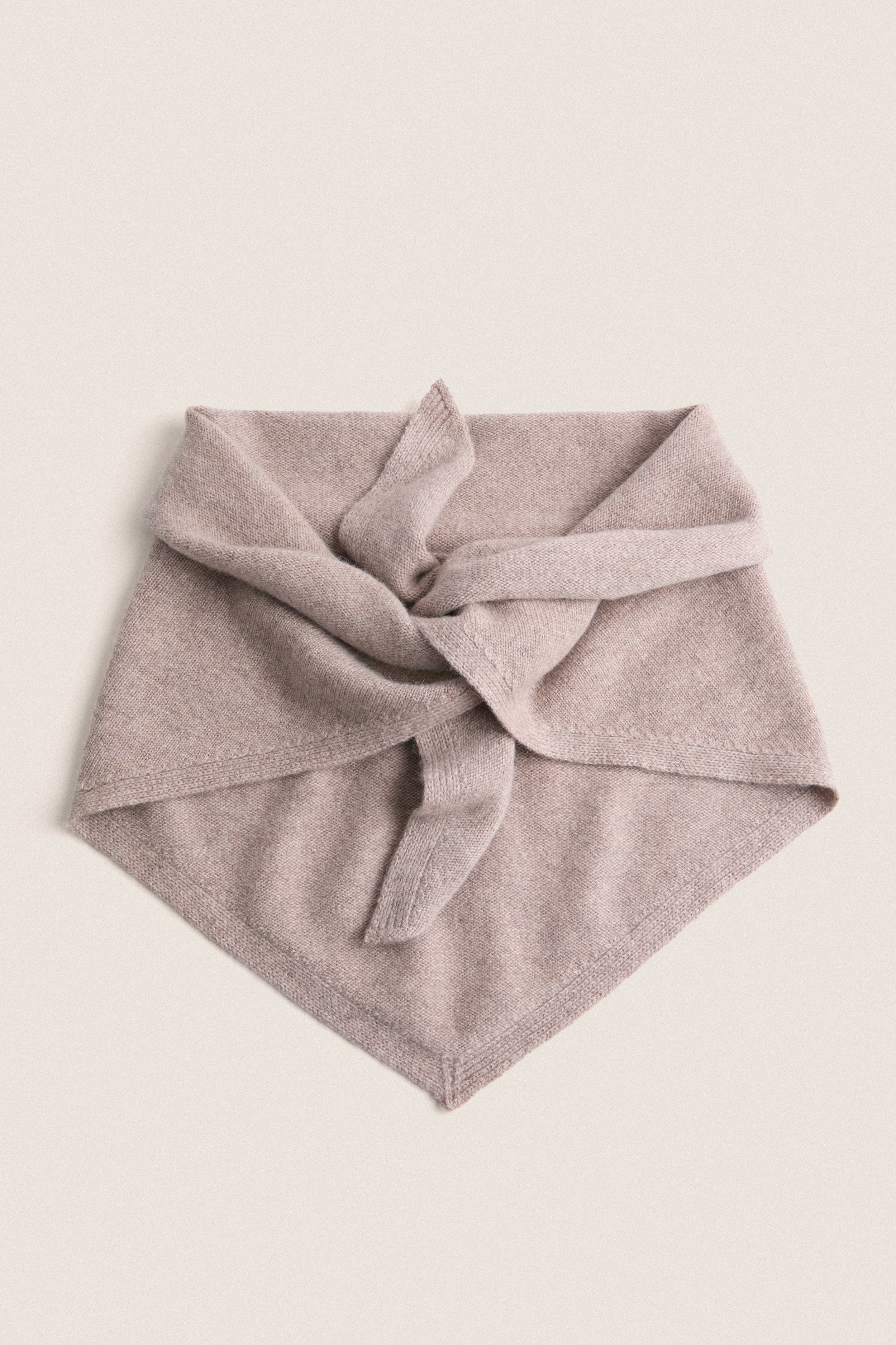Wheat Cashmere Triangle Scarf
