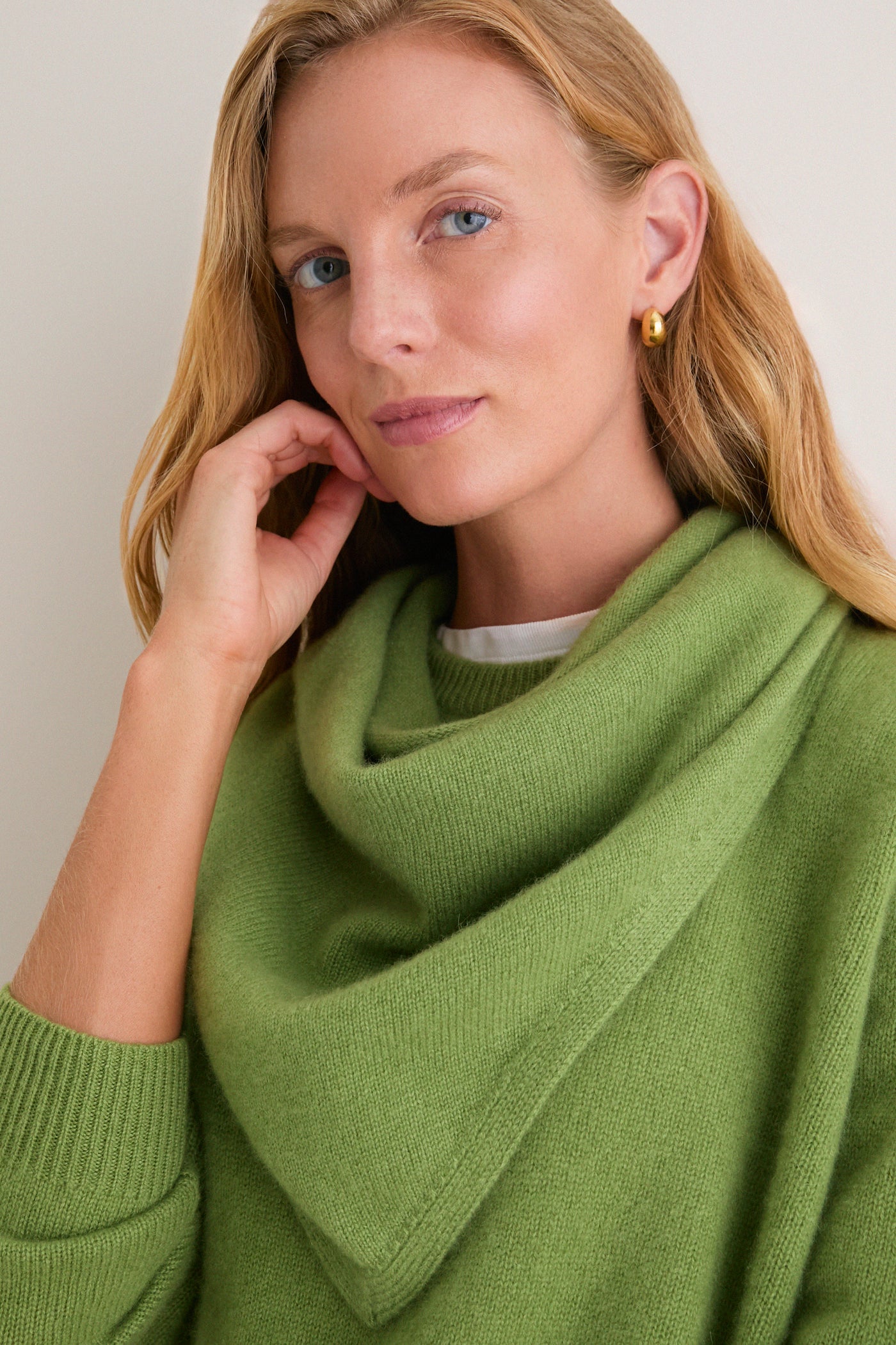 Peridot Cashmere Triangle Scarf