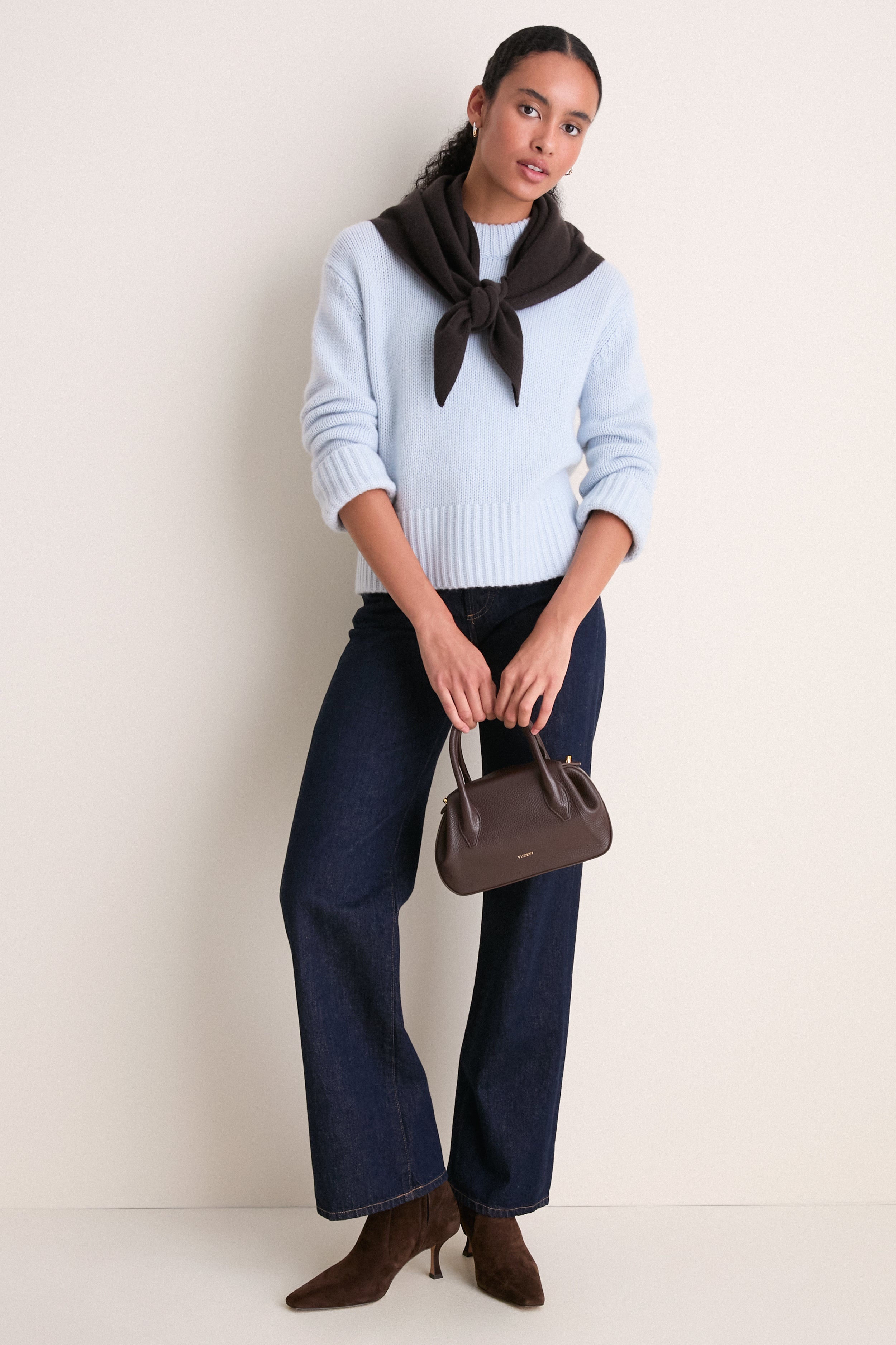 Espresso Cashmere Triangle Scarf