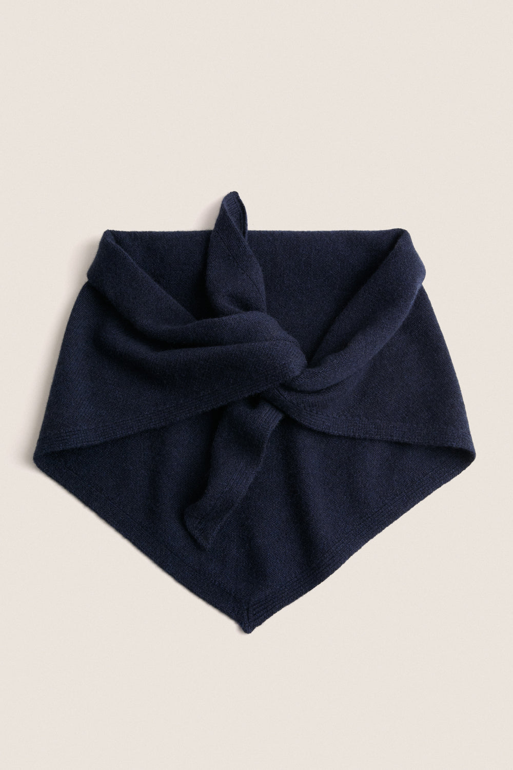 Navy Cashmere Triangle Scarf