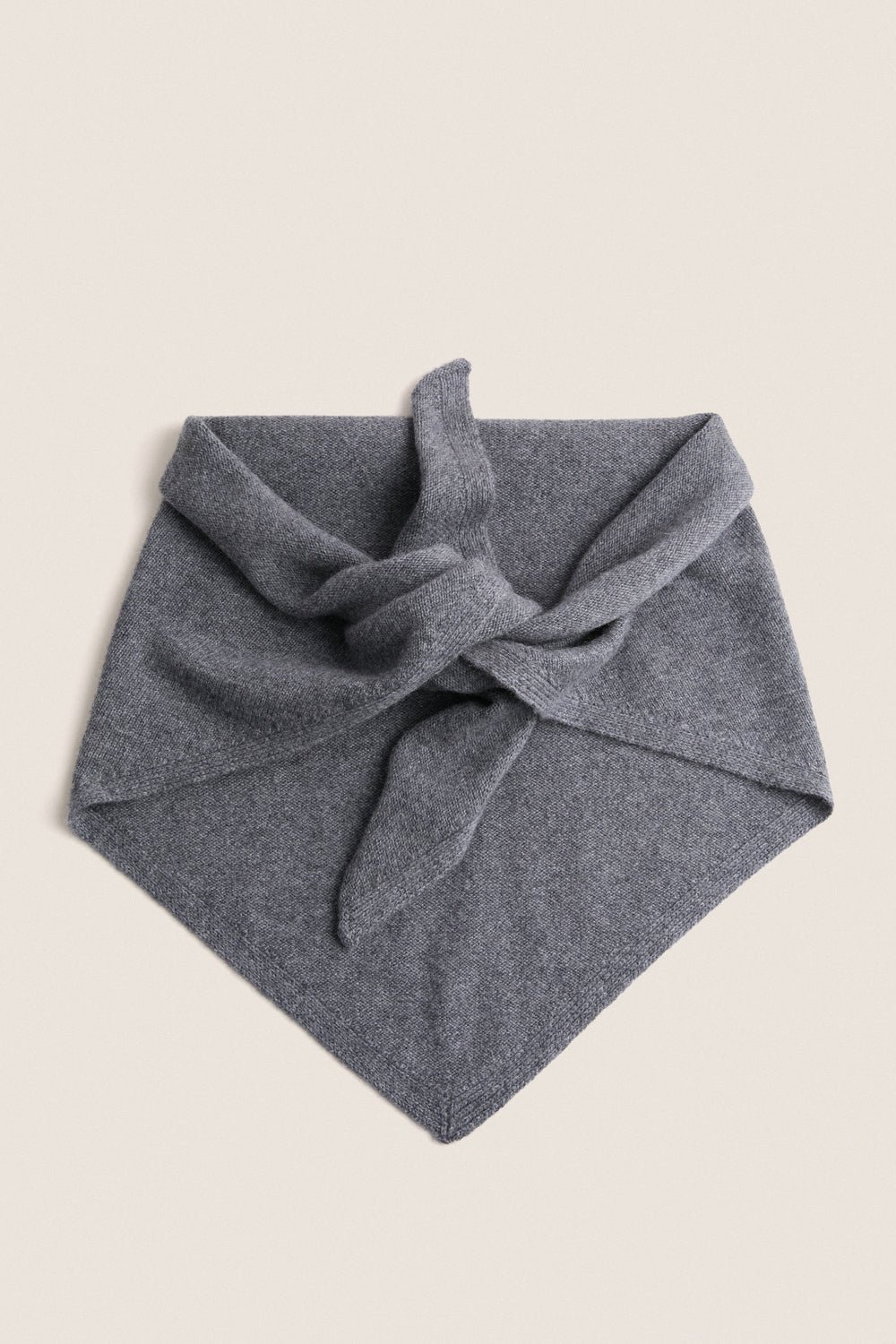 Shadow Gray Cashmere Triangle Scarf