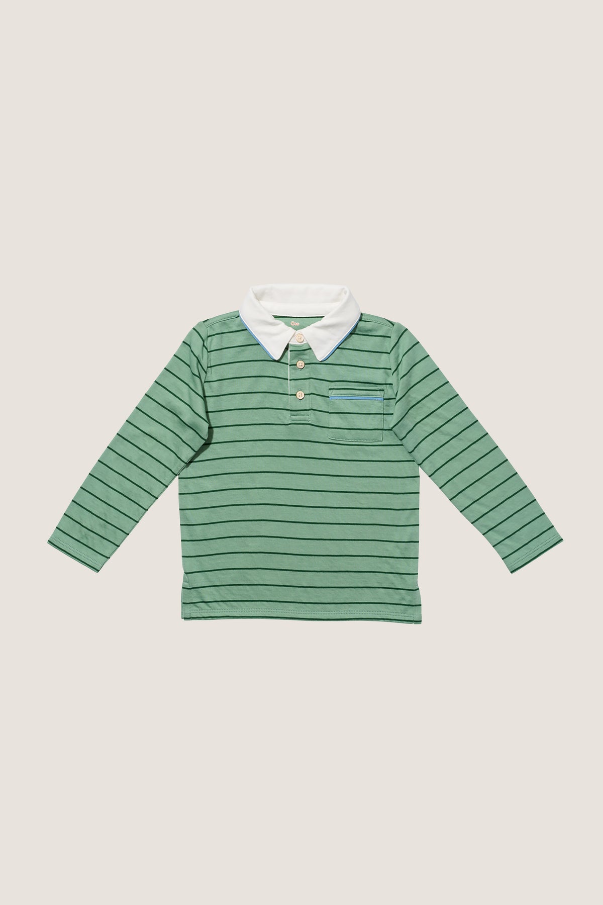 Sage Fine Stripe Stripe Parker Polo