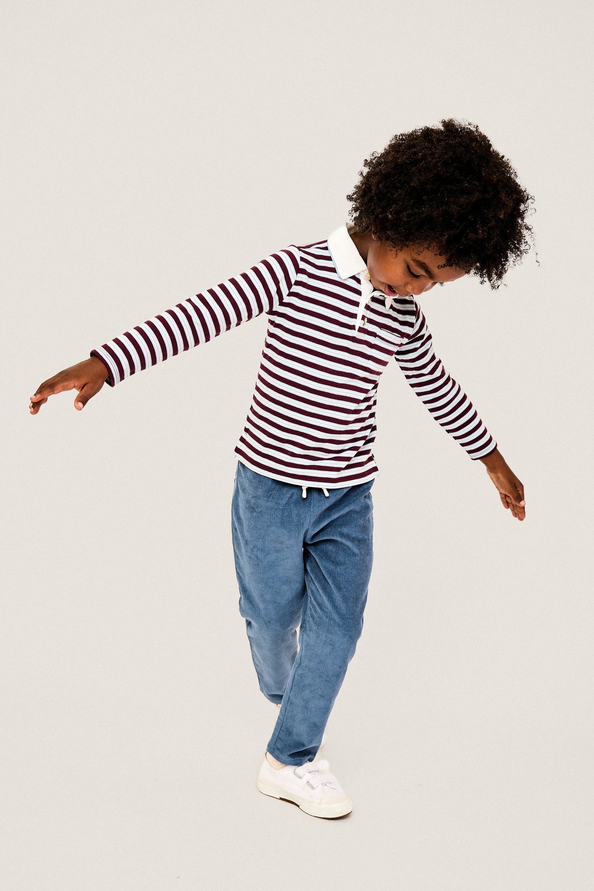 Burgundy Triple Stripe Parker Polo