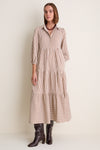 Brown Gingham Cotton Mabel Maxi Dress