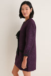 Purple Coco Tweed Bow Dress