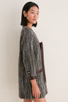 Brown Multi Coco Tweed Bow Dress