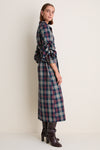 Navy Multi Plaid Alessia Maxi Dress