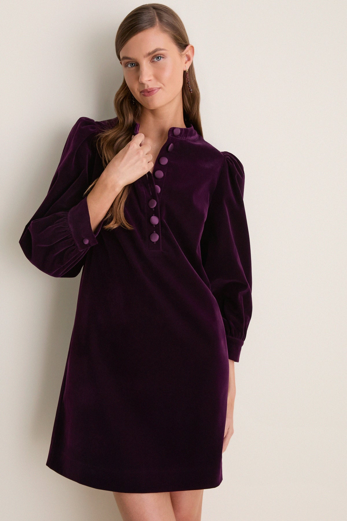 Plum Velvet Samantha Dress