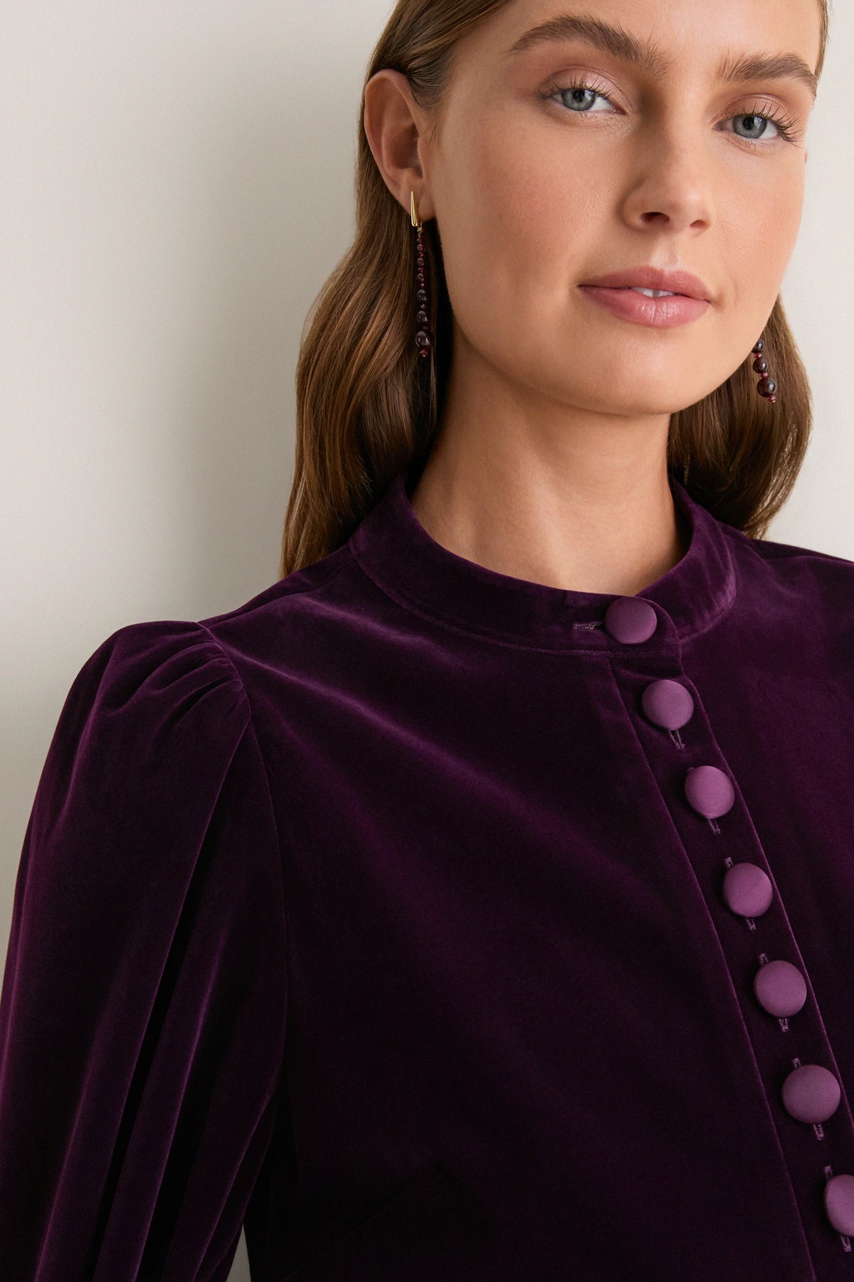 Plum Velvet Samantha Dress