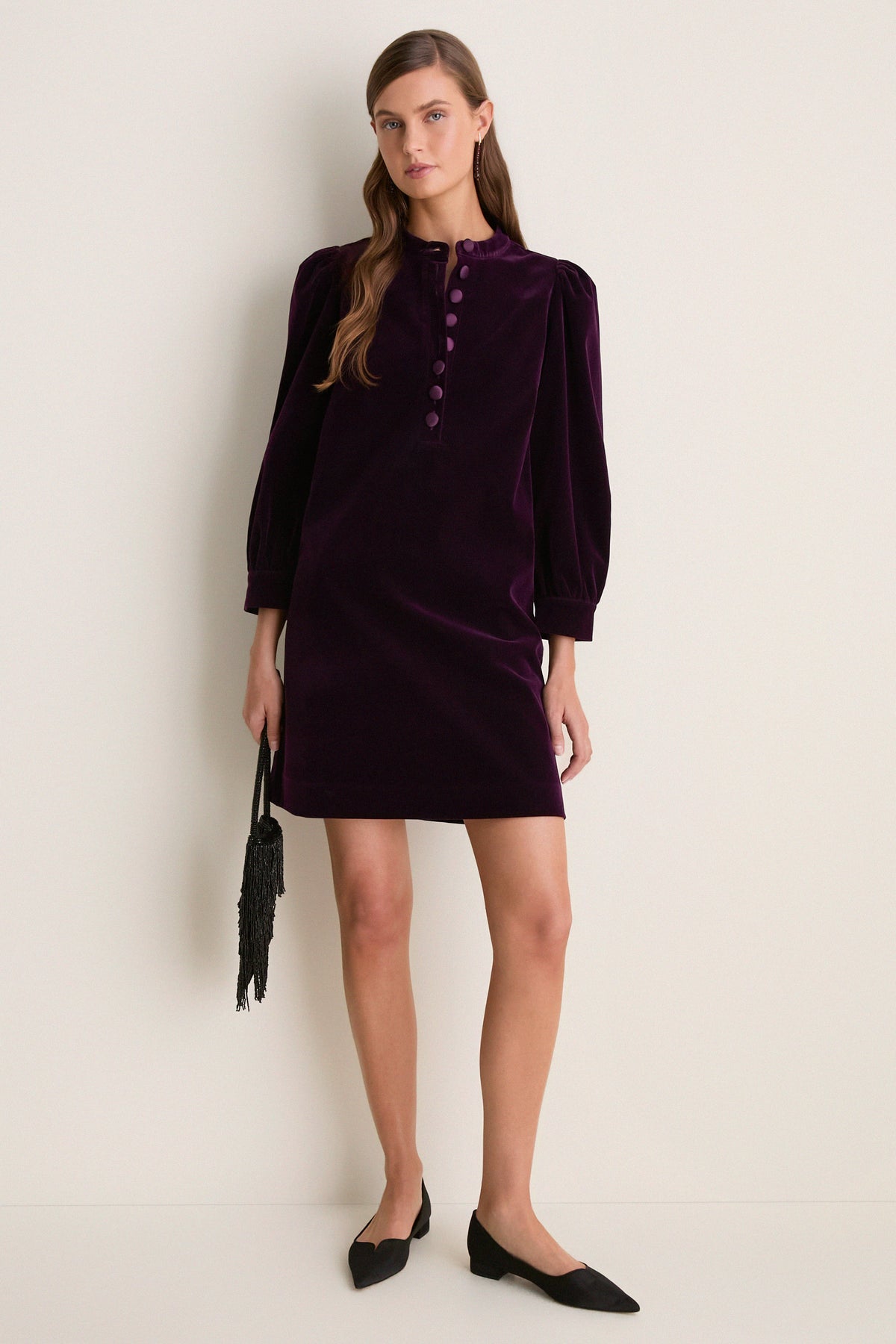 Plum Velvet Samantha Dress