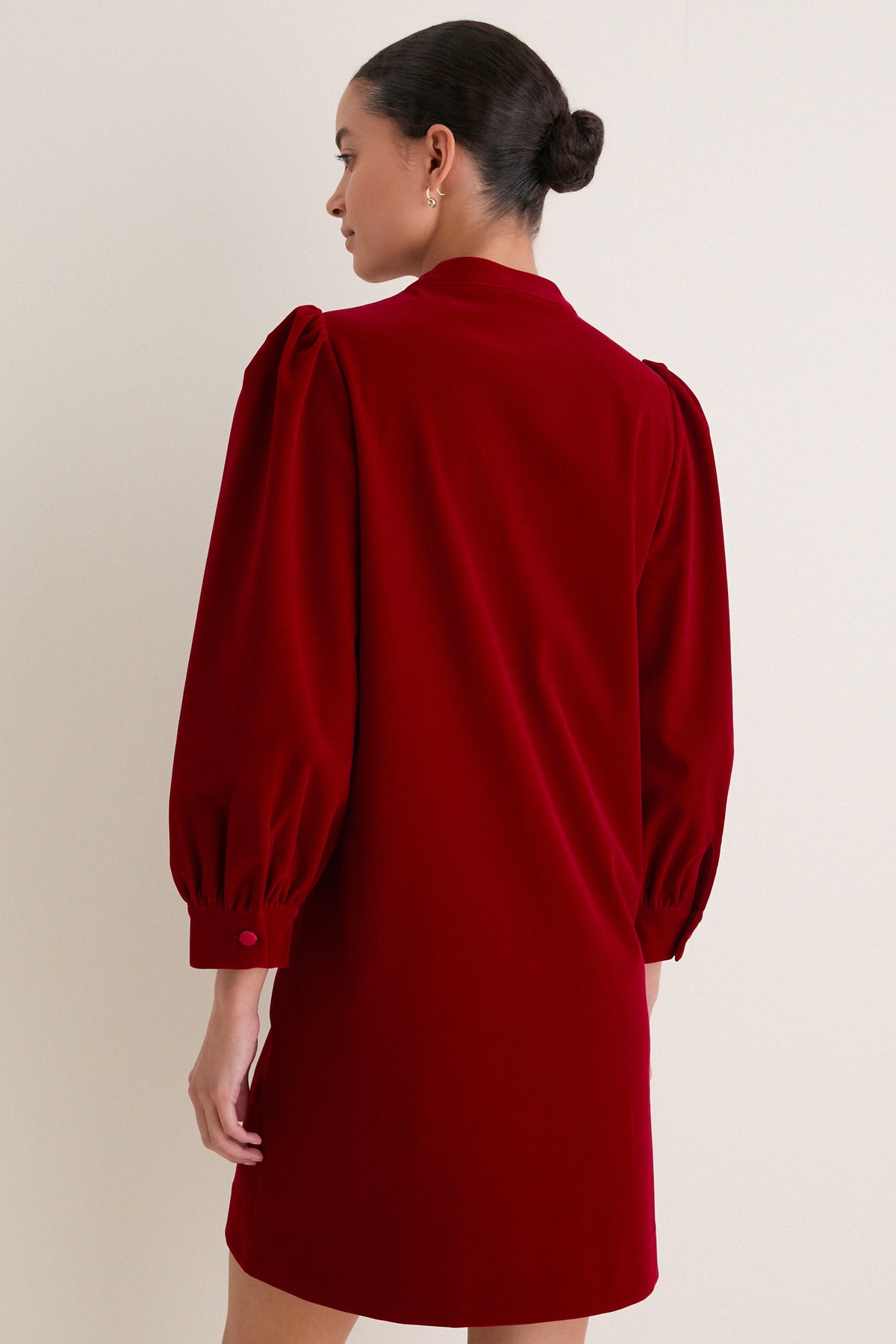 Cranberry Velvet Samantha Dress