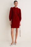 Cranberry Velvet Samantha Dress