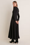 Black Jersey Long Sleeve Agnes Dress