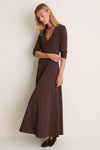 Espresso Jersey Long Sleeve Agnes Dress