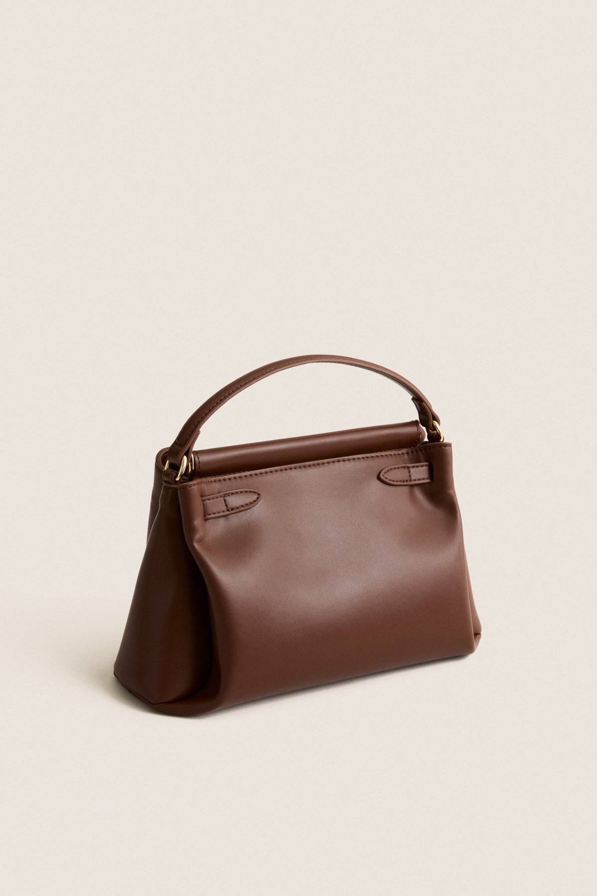 Reddish Brown Carmen Top Handle Bag